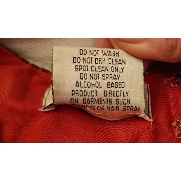 Vintage 80s Stenay Beaded Sequined Shift Dress Womens Size 12 Red - Picture 9 of 9